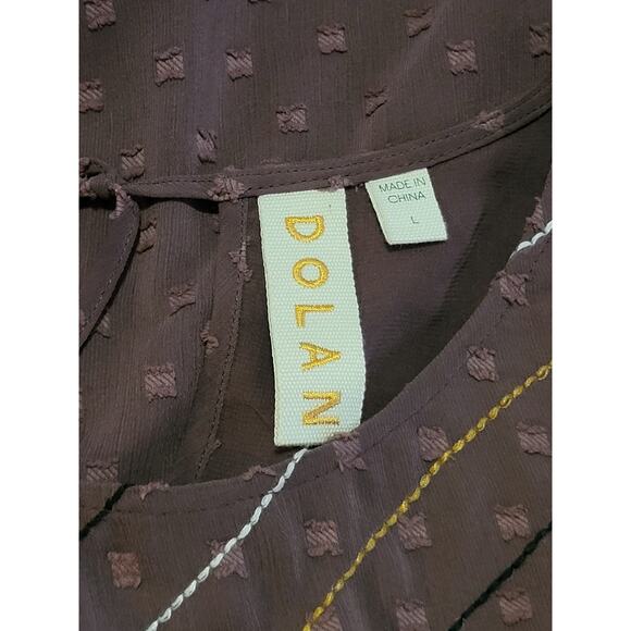 Dolan Anthropologie Plum Purple Dot Stripe Shift Maddie Textured Dress EUC L - Picture 3 of 6